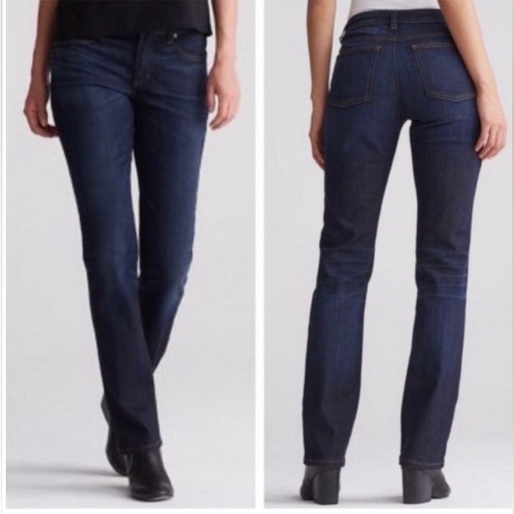 Eileen Fisher Dark Wash Straight Leg  Jeans Sz 4 EUC